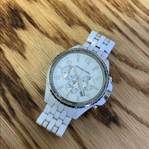 White Michael kors watch